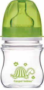 Бутылочка Canpol Babies Colourful Animals 35/205, 120 мл. в наборе с соской, зеленая (Canpol, 250930090)